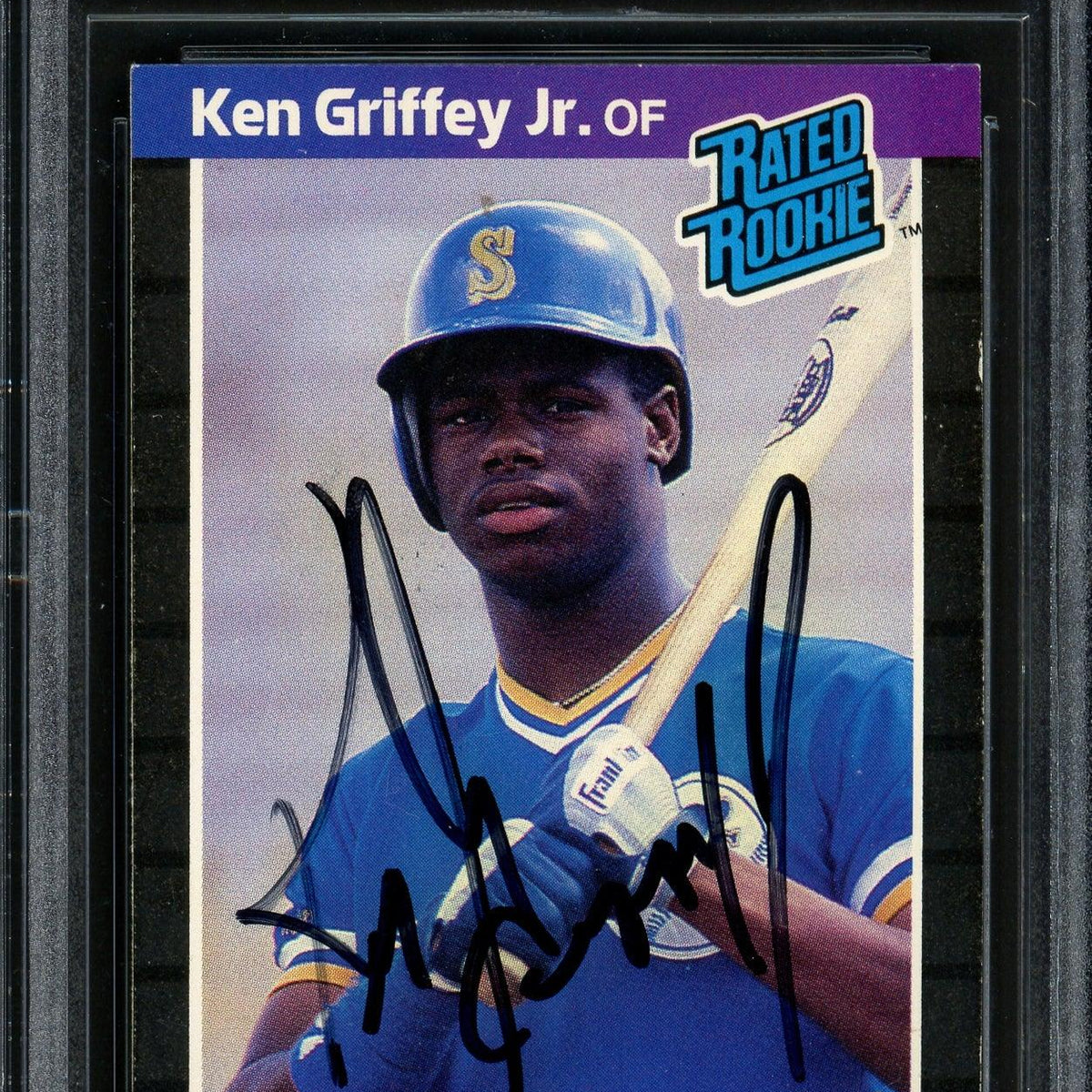 Ken Griffey Jr. Autographed 1989 Donruss Rookie Card #33 Seattle Marin — RSA
