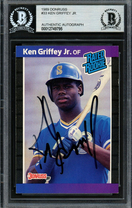 Ken Griffey Jr. Autographed 1989 Donruss Rookie Card #33 Seattle