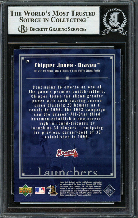 Chipper Jones Autographed 1999 Upper Deck HoloGRFX Card #L9