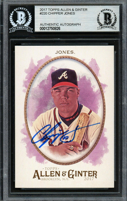 Chipper Jones Atlanta Braves Autographed White Authentic Jersey