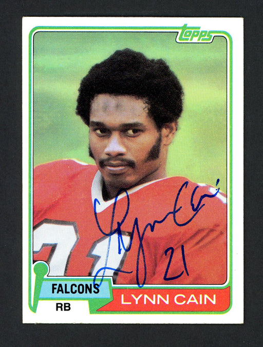 Lynn Cain Autographed 1981 Topps Card #258 Atlanta Falcons SKU #160266 - RSA