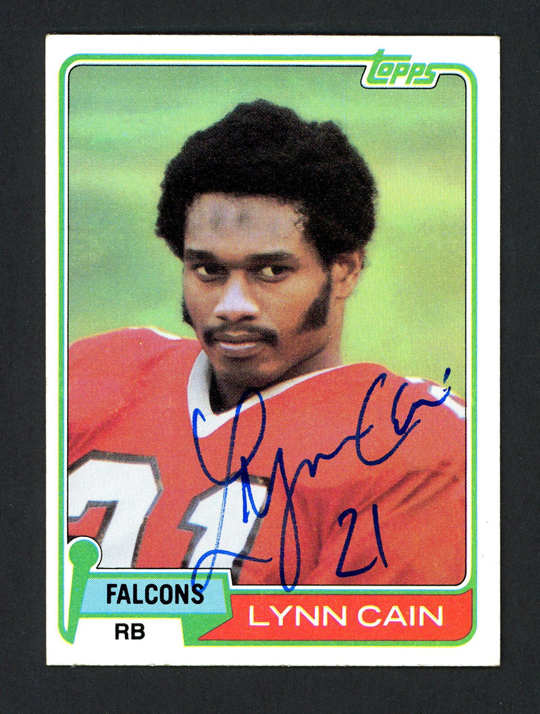 Lynn Cain Autographed 1981 Topps Card #258 Atlanta Falcons SKU #160266 - RSA