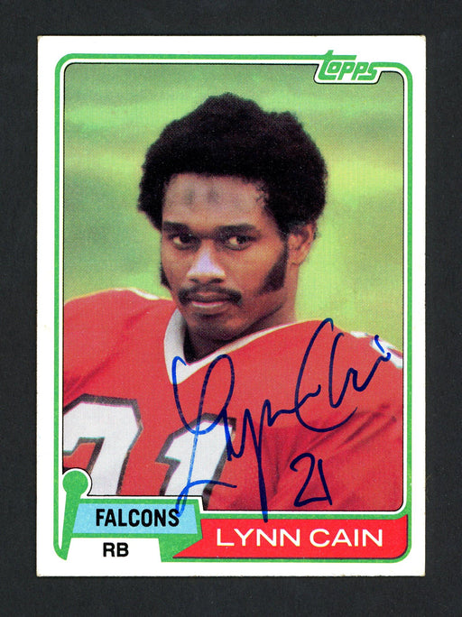 Lynn Cain Autographed 1981 Topps Card #258 Atlanta Falcons SKU #160267 - RSA