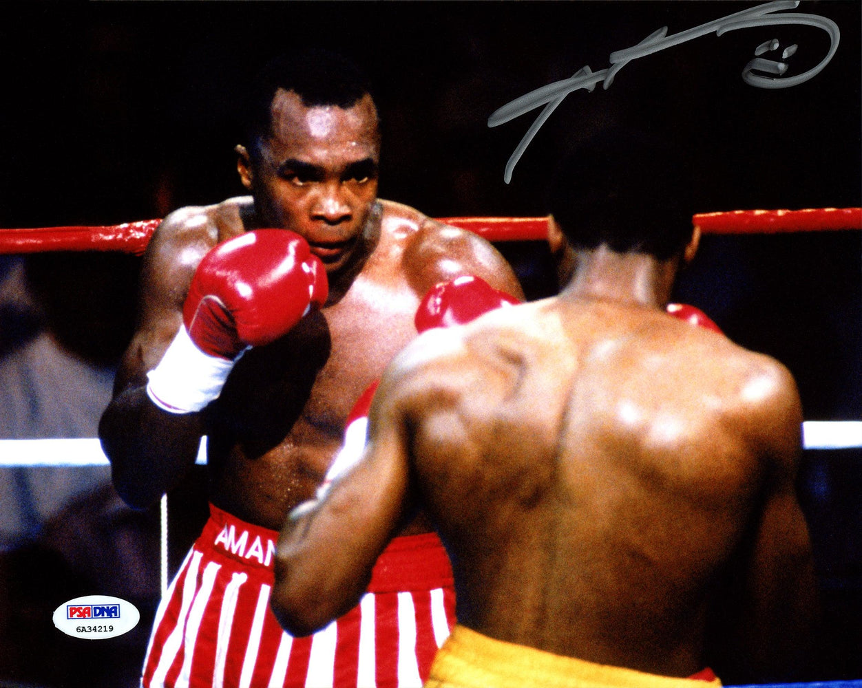 Sugar Ray Leonard Autographed 8x10 Photo vs. Thomas "Hitman" Hearns PSA/DNA Stock #177809 - RSA