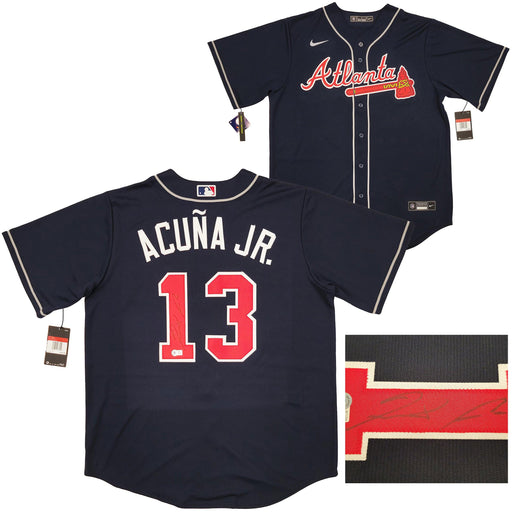 Shop Ronald Acuna Jr. Atlanta Braves Signed Majestic Cool Base