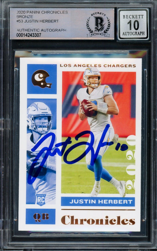 Justin Herbert Autographed Jersey Card Art – The Jersey Card