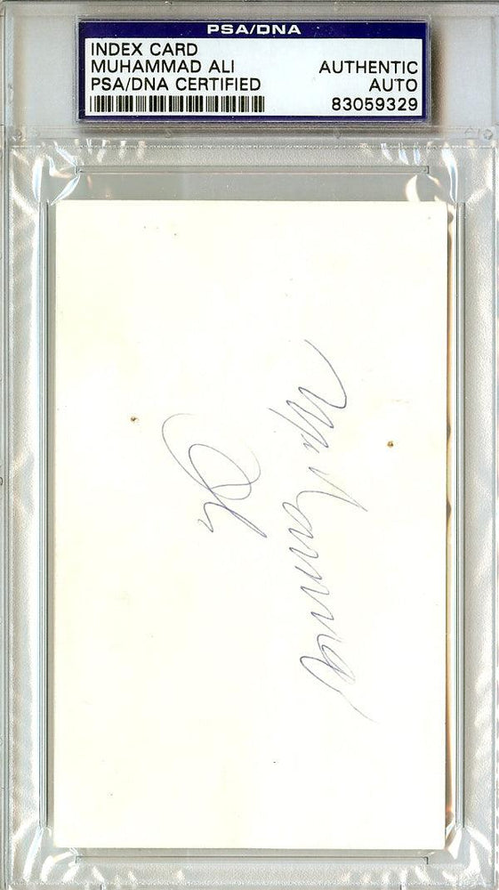Muhammad Ali Autographed 3x5 Index Card Vintage PSA/DNA #83059329 - RSA