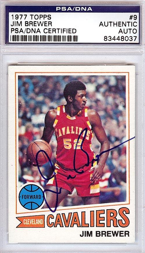 Jim Brewer Autographed 1977 Topps Card #9 Cleveland Cavaliers PSA/DNA #83448037 - RSA