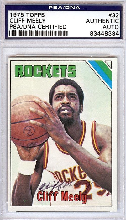Cliff Meely Autographed 1975 Topps Card #32 Houston Rockets PSA/DNA #83448334 - RSA