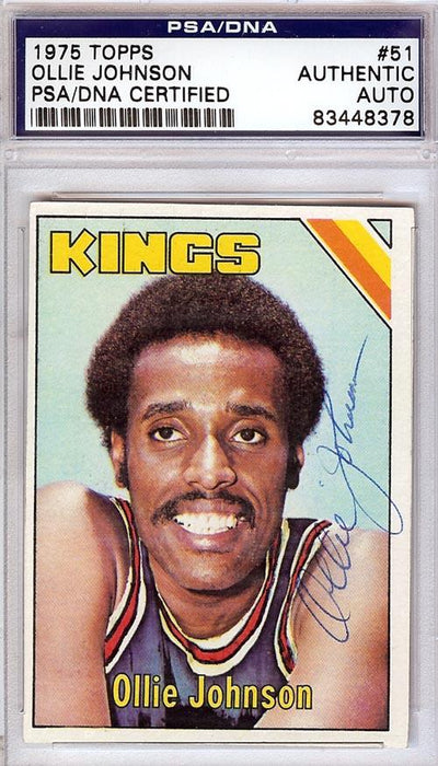 Ollie Johnson Autographed 1975 Topps Card #51 Kansas City Kings PSA/DNA #83448378 - RSA