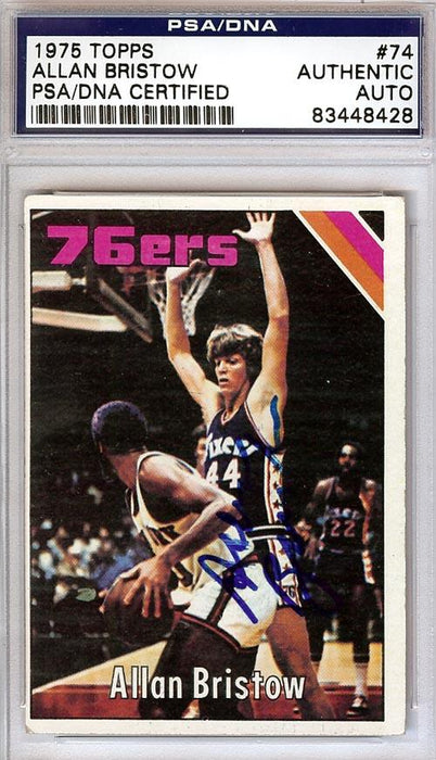 Allan Bristow Autographed 1975 Topps Card #74 Philadelphia 76ers PSA/DNA #83448428 - RSA