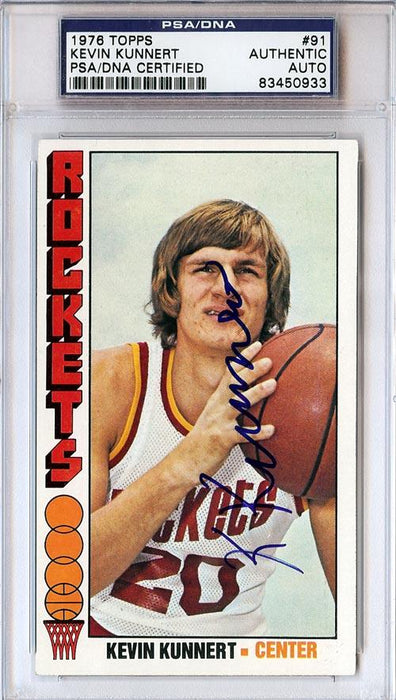 Kevin Kunnert Autographed 1976 Topps Card #91 Houston Rockets PSA/DNA #83450933 - RSA