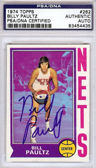 Billy Paultz Autographed 1974 Topps Card #262 New York Nets PSA/DNA #83454435 - RSA