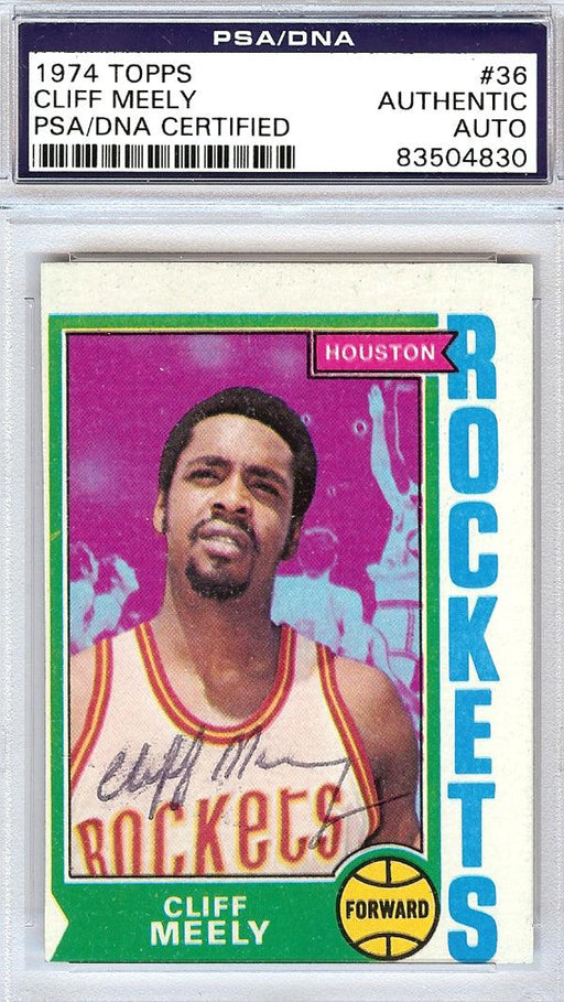 Cliff Meely Autographed 1974 Topps Card #36 Houston Rockets PSA/DNA #83504830 - RSA