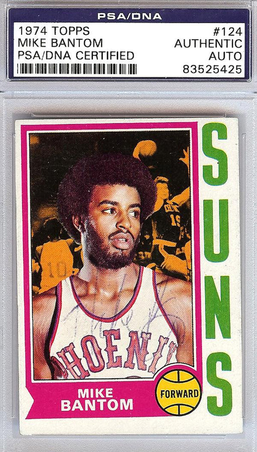 Mike Bantom Autographed 1974 Topps Card #124 Phoenix Suns PSA/DNA #83525425 - RSA