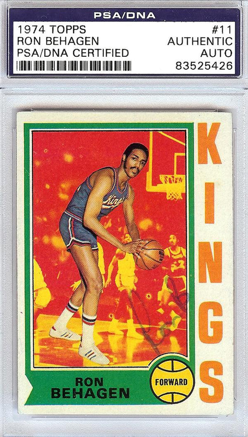 Ron Behagen Autographed 1974 Topps Card #11 Kansas City Kings PSA/DNA #83525426 - RSA