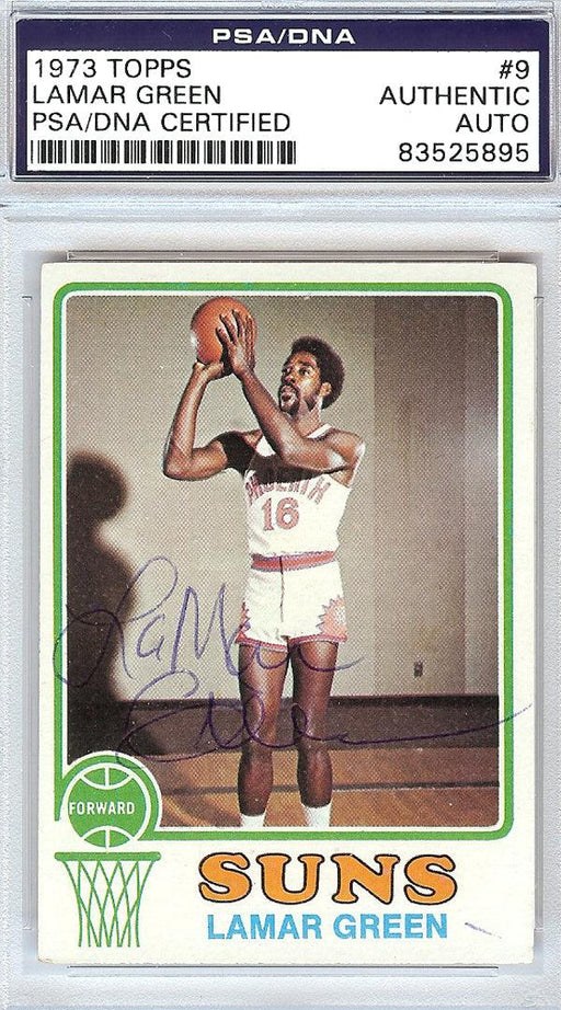 Lamar Green Autographed 1973 Topps Card #9 Phoenix Suns PSA/DNA #83525895 - RSA