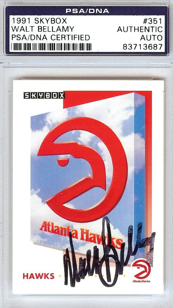 Walt Bellamy Autographed 1991 Skybox Card #351 Atlanta Hawks PSA/DNA #83713687 - RSA