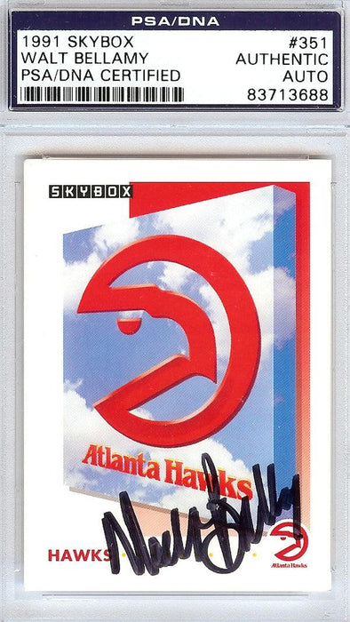 Walt Bellamy Autographed 1991 Skybox Card #351 Atlanta Hawks PSA/DNA #83713688 - RSA