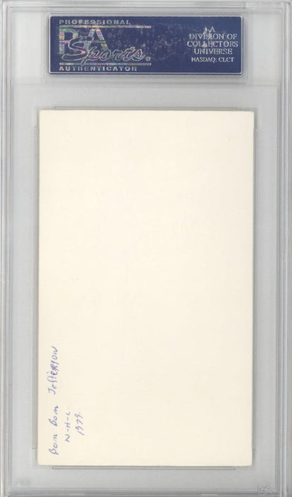 Bernie "Boom Boom" Geoffrion Autographed 3x5 Index Card Montreal Canadiens, New York Rangers PSA/DNA #83811677 - RSA