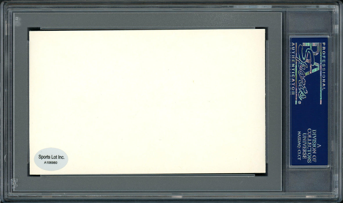 Chester Chet "Lefty" Covington Autographed 3x5 Index Card Philadelphia Phillies PSA/DNA #83862802 - RSA