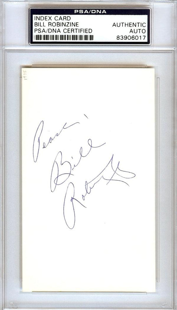 Bill Robinzine Autographed 3x5 Index Card Kansas City Kings, DePaul Blue Demons "Peace" PSA/DNA #83906017 - RSA