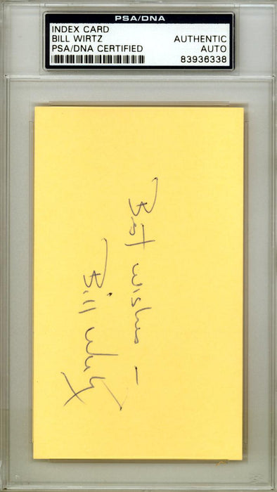 William Bill Wirtz Autographed 3x5 Index Card Chicago Blackhawks Owner "Best Wishes" PSA/DNA #83936338 - RSA