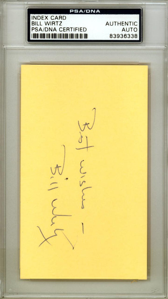 William Bill Wirtz Autographed 3x5 Index Card Chicago Blackhawks Owner "Best Wishes" PSA/DNA #83936338 - RSA