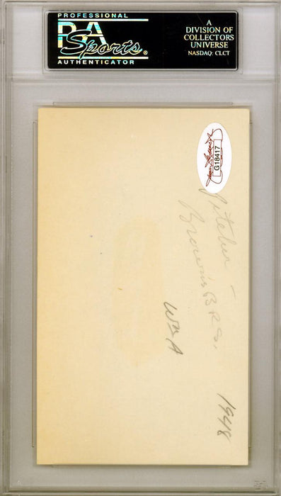 Bill Kennedy Autographed 3x5 Index Card Boston Red Sox PSA/DNA #83960503 - RSA