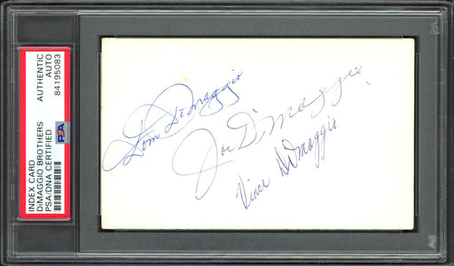 Joe DiMaggio, Dom DiMaggio & Vince DiMaggio Autographed Baseball - JSA