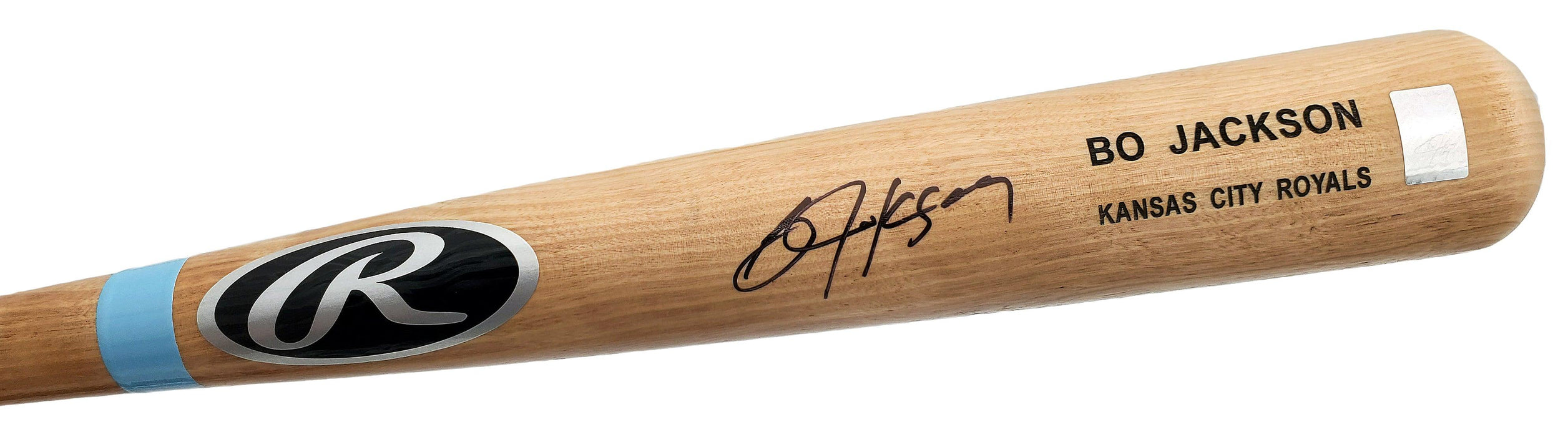 Bo Jackson Autographed Blonde Bat Kansas City Royals Beckett BAS QR St — RSA