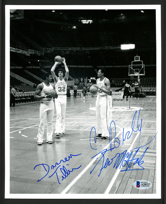 Kevin McHale, Charles Bradley, & Darren Tillis Autographed 8x10 Photo Boston Celtics Beckett BAS #A28327 - RSA