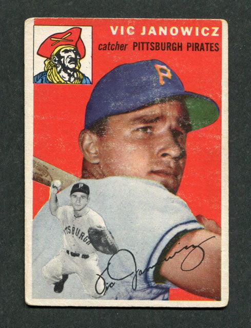 1954 Topps #16 Vic Janowicz Pittsburgh Pirates Baseball Card - RSA