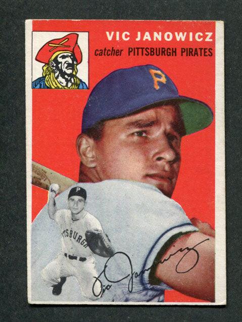 1954 Topps #16 Vic Janowicz Pittsburgh Pirates Baseball Card - RSA