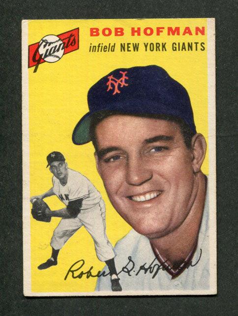 1954 Topps #99 Bob Hofman New York Giants Baseball Card - RSA