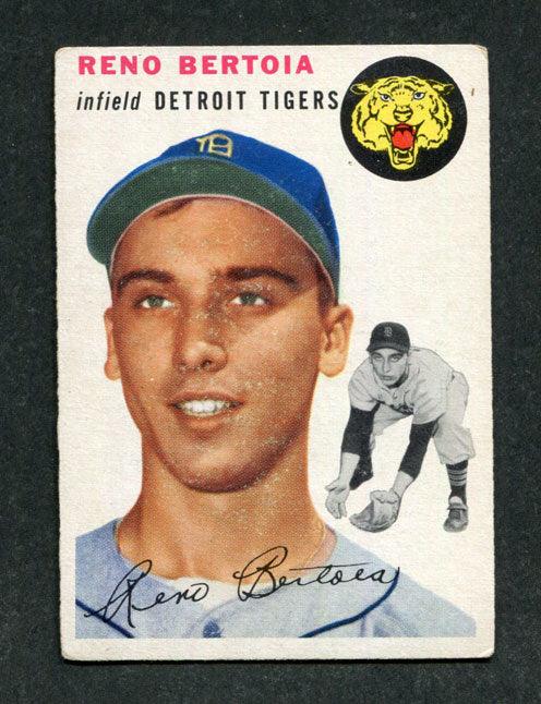 1954 Topps #131 Reno Bertoia Detroit Tigers Rookie Baseball Card - RSA