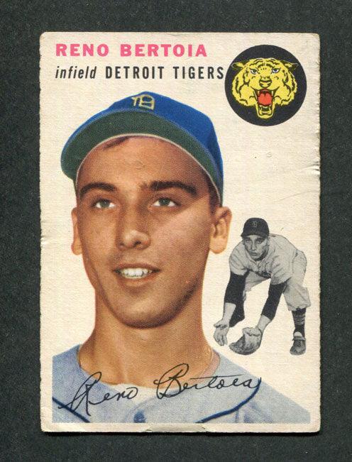 1954 Topps #131 Reno Bertoia Detroit Tigers Rookie Baseball Card - RSA
