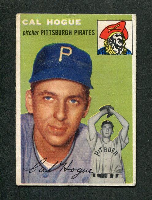 1954 Topps #134 Cal Hogue Pittsburgh Pirates Baseball Card - RSA