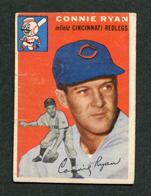 1954 Topps #136 Connie Ryan Cincinnati Redlegs Baseball Card - RSA