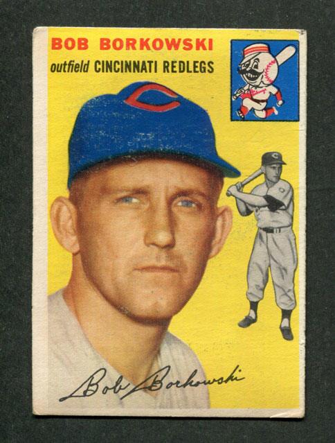 1954 Topps #138 Bob Borkowski Cincinnati Redlegs Baseball Card - RSA