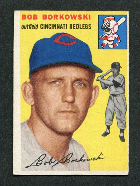 1954 Topps #138 Bob Borkowski Cincinnati Redlegs Baseball Card - RSA