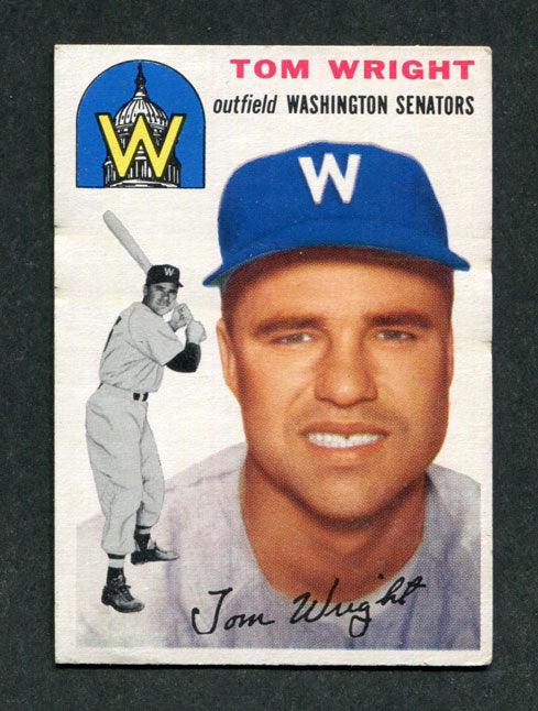 1954 Topps #140 Tom Wright Washington Senators Baseball Card - RSA