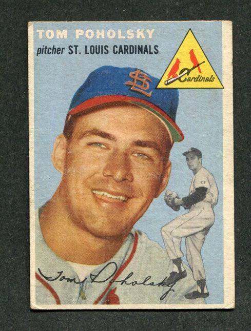 1954 Topps #142 Tom Poholsky St. Louis Cardinals Baseball Card - RSA