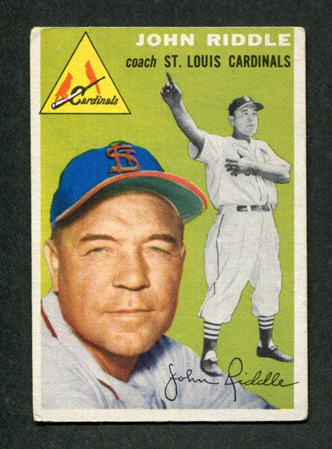 1954 Topps #147 Johnny Riddle St. Louis Cardinals Coach Baseball Card - RSA