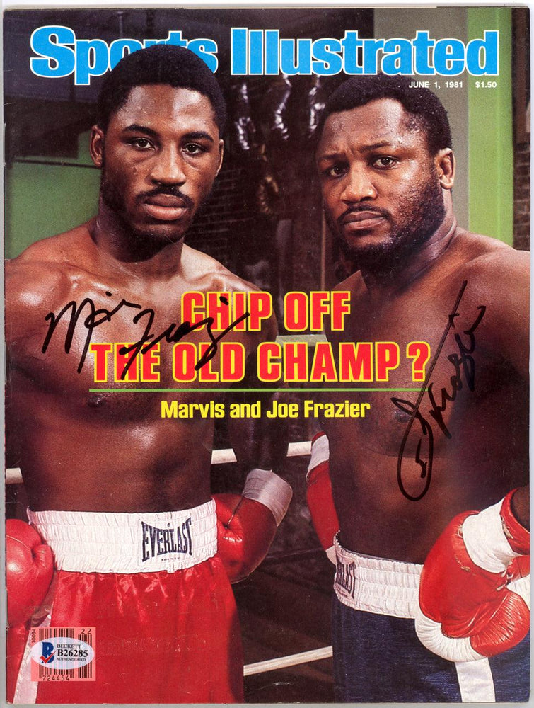 Joe Frazier & Marvis Frazier Autographed Sports Illustrated Magazine Beckett BAS #B26285 - RSA
