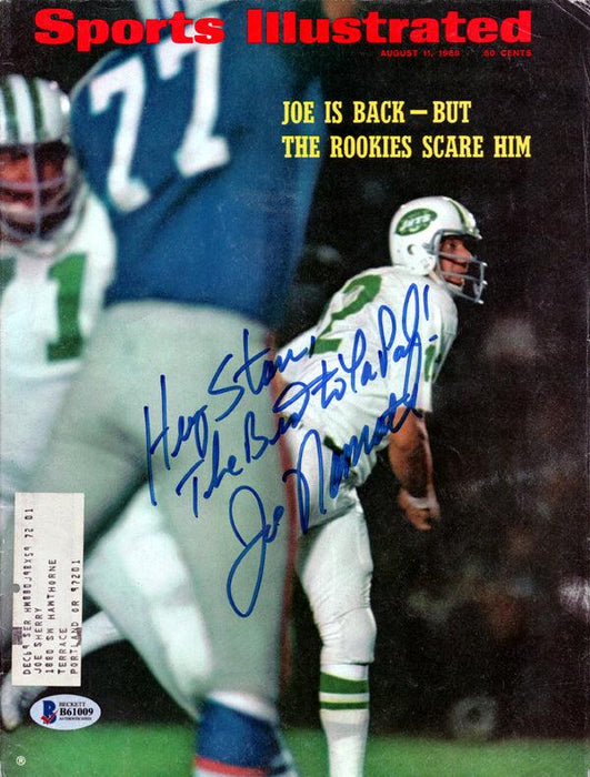 Joe Namath Autographed Sports Illustrated Magazine New York Jets "To Stan" Beckett BAS #B61009 - RSA