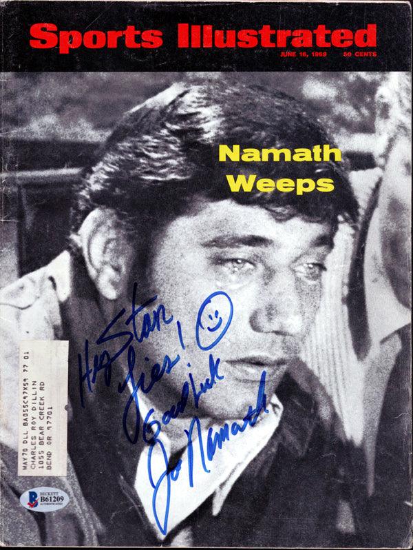 Joe Namath Autographed Sports Illustrated Magazine New York Jets "To Stan" Beckett BAS #B61209 - RSA