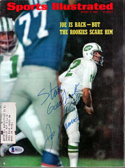 Joe Namath Autographed Sports Illustrated Magazine New York Jets "To Stan" Beckett BAS #B61211 - RSA
