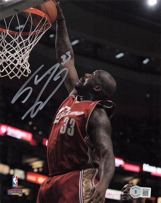 shaquille oneal signed 8x10 photo miami heat bas bo02684 certificate of authenticity