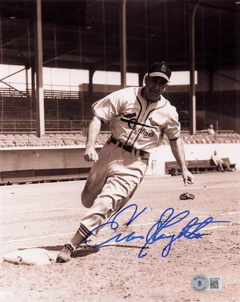 Enos Slaughter Autographed 8x10 Photo